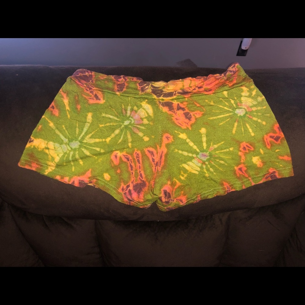 Tye-dye booty shorts